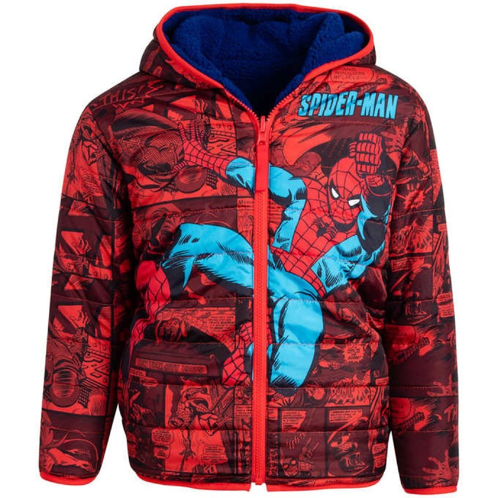Marvel Spider-Man Kids Reversible Jacket NWT - Picture 4 of 13
